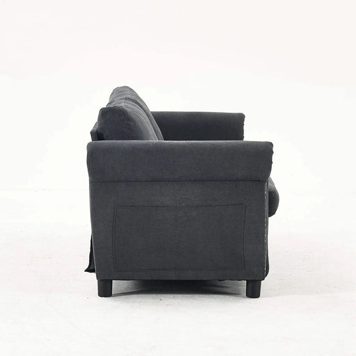 U_Style 80.7'' 2-in-1 Sofa Bed Sleeper with Large Mattress(63''*70.9*3.3 inch), for Living Room Spaces Bedroom Default -DTYStore