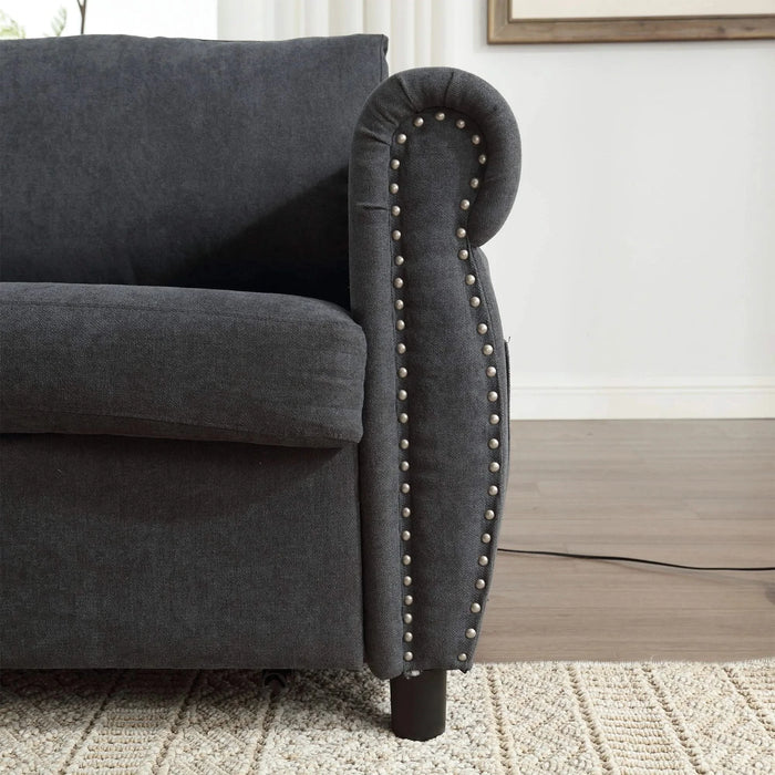 U_Style 80.7'' 2-in-1 Sofa Bed Sleeper with Large Mattress(63''*70.9*3.3 inch), for Living Room Spaces Bedroom Default -DTYStore