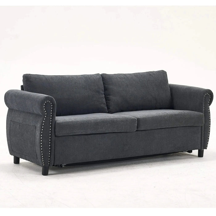 U_Style 80.7'' 2-in-1 Sofa Bed Sleeper with Large Mattress(63''*70.9*3.3 inch), for Living Room Spaces Bedroom Default -DTYStore