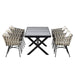 U_Style Discover unmatched flexibility in alfresco dining with six creatively arranged chairs made of polyester woven tape and a table that expands from 62.9 to 82.6 inches to suit any occasion. Default -DTYStore