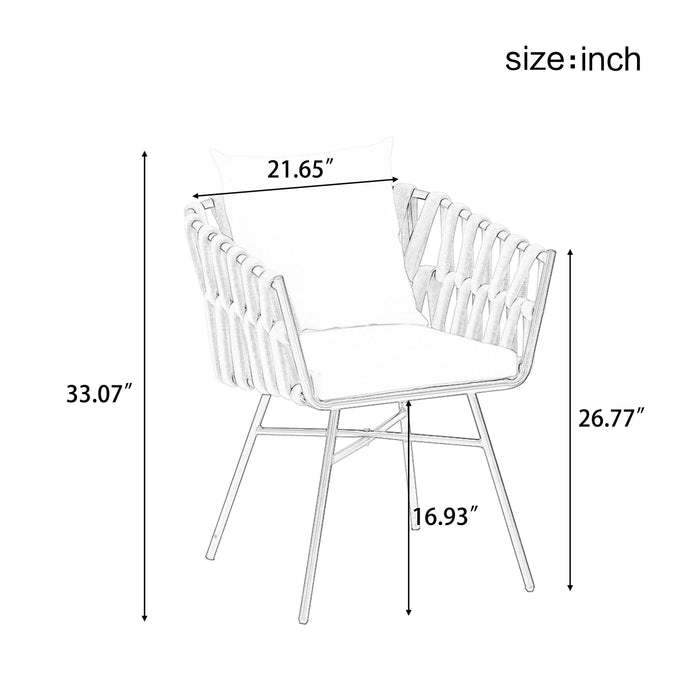 U_Style Discover unmatched flexibility in alfresco dining with six creatively arranged chairs made of polyester woven tape and a table that expands from 62.9 to 82.6 inches to suit any occasion. Default -DTYStore