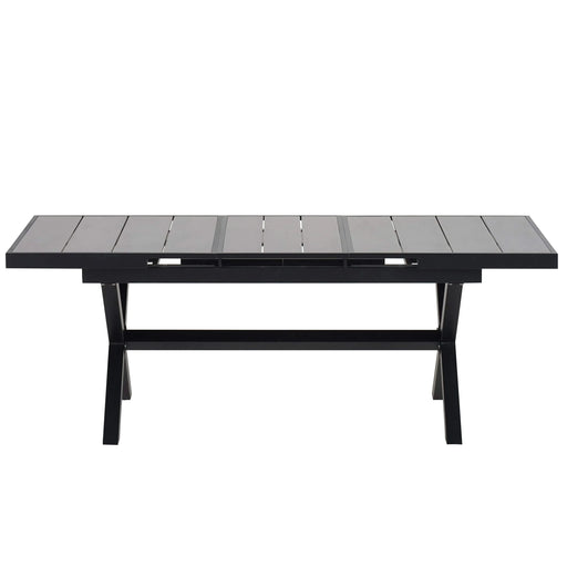 U_Style Discover unmatched flexibility in alfresco dining with six creatively arranged chairs made of polyester woven tape and a table that expands from 62.9 to 82.6 inches to suit any occasion. Default -DTYStore