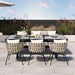 U_Style Discover unmatched flexibility in alfresco dining with six creatively arranged chairs made of polyester woven tape and a table that expands from 62.9 to 82.6 inches to suit any occasion. Default -DTYStore