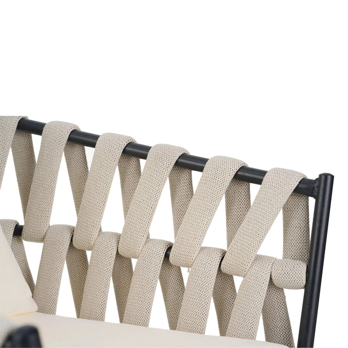 U_Style Discover unmatched flexibility in alfresco dining with six creatively arranged chairs made of polyester woven tape and a table that expands from 62.9 to 82.6 inches to suit any occasion. Default -DTYStore