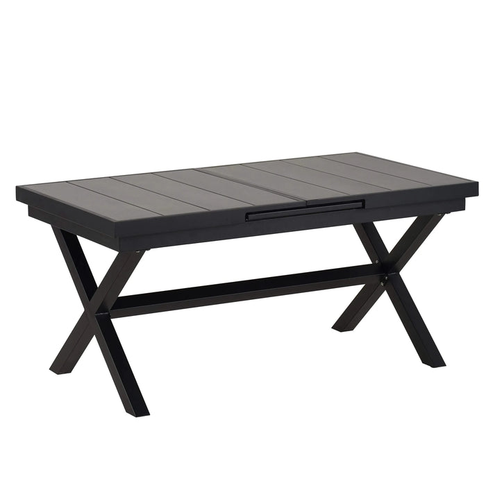 U_Style Discover unmatched flexibility in alfresco dining with six creatively arranged chairs made of polyester woven tape and a table that expands from 62.9 to 82.6 inches to suit any occasion. Default -DTYStore