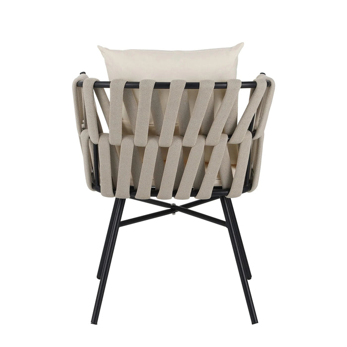 U_Style Discover unmatched flexibility in alfresco dining with six creatively arranged chairs made of polyester woven tape and a table that expands from 62.9 to 82.6 inches to suit any occasion. Default -DTYStore