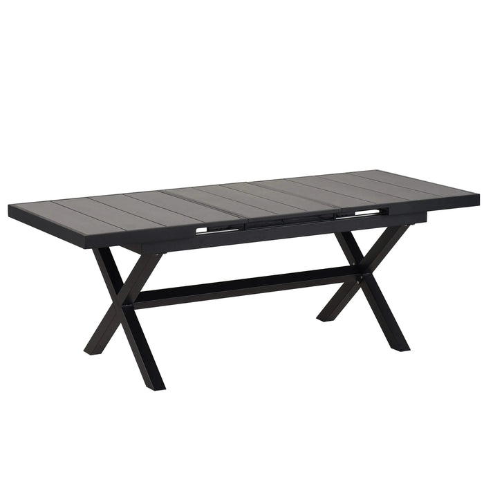 U_Style Discover unmatched flexibility in alfresco dining with six creatively arranged chairs made of polyester woven tape and a table that expands from 62.9 to 82.6 inches to suit any occasion. Default -DTYStore