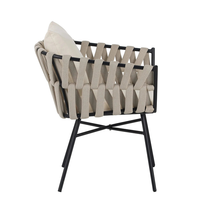 U_Style Discover unmatched flexibility in alfresco dining with six creatively arranged chairs made of polyester woven tape and a table that expands from 62.9 to 82.6 inches to suit any occasion. Default -DTYStore