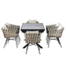 U_Style Discover unmatched flexibility in alfresco dining with six creatively arranged chairs made of polyester woven tape and a table that expands from 62.9 to 82.6 inches to suit any occasion. Default -DTYStore