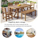 U_Style High-quality Acacia Wood Outdoor Table and Chair Set, Suitable for Patio, Balcony, Backyard(old sku:WY000396AAA) Default -DTYStore