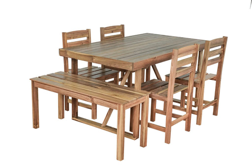 U_Style High-quality Acacia Wood Outdoor Table and Chair Set, Suitable for Patio, Balcony, Backyard(old sku:WY000396AAA) Default -DTYStore