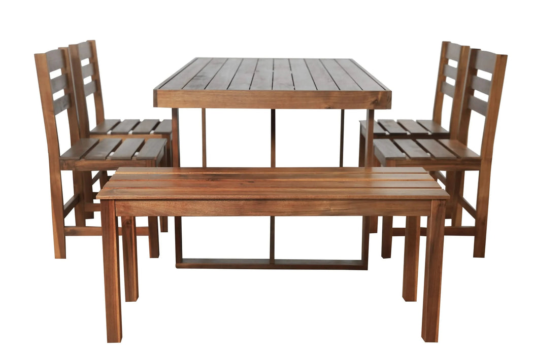U_Style High-quality Acacia Wood Outdoor Table and Chair Set, Suitable for Patio, Balcony, Backyard(old sku:WY000396AAE) Default -DTYStore