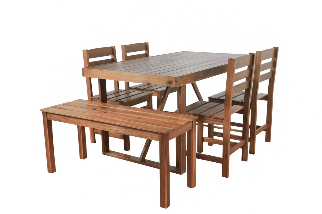 U_Style High-quality Acacia Wood Outdoor Table and Chair Set, Suitable for Patio, Balcony, Backyard(old sku:WY000396AAE) Default -DTYStore
