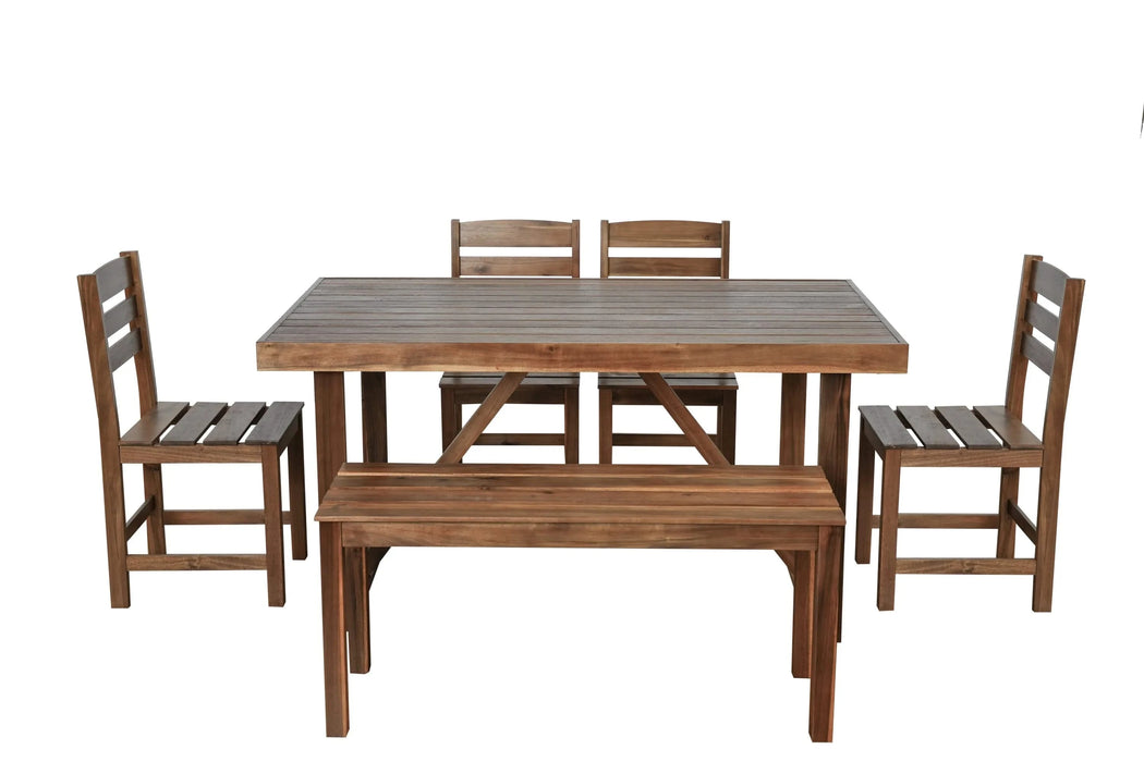 U_Style High-quality Acacia Wood Outdoor Table and Chair Set, Suitable for Patio, Balcony, Backyard(old sku:WY000396AAE) Default -DTYStore