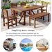 U_Style High-quality Acacia Wood Outdoor Table and Chair Set, Suitable for Patio, Balcony, Backyard(old sku:WY000396AAE) Default -DTYStore