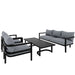 U_Style Multi-person Outdoor Steel Sofa Set, Waterproof, Anti-rust and Anti-uv, Suitable for Gardens and Lawns Default -DTYStore