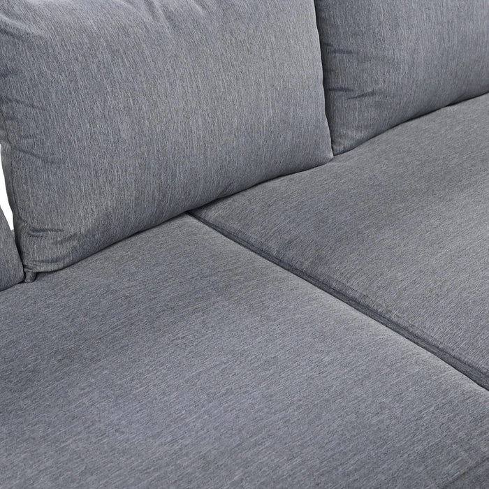 U_Style Multi-person Outdoor Steel Sofa Set, Waterproof, Anti-rust and Anti-uv, Suitable for Gardens and Lawns Default -DTYStore