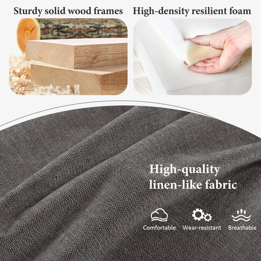 U_Style U-shaped Freely Transformable Modular Corner Sofa with Two Ottomans, Suitable for Living Rooms, Studies, Home Theaters, and More. Default -DTYStore