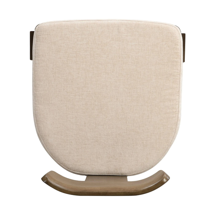 Upholstered Dining Chairs Set of 2, Fabric Side Chairs with Beige Seating Light Brown Solid Rubber Wood Legs, 330 LBS Weight Capacity Default -DTYStore