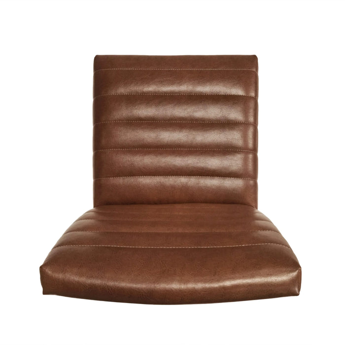 Upholstered Dining Chairs with Rubber Legs, Set of 2,Cognac Brown Default -DTYStore