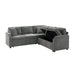 Upholstered L-shaped Sectional Sofa Bed with Sleeper and Storage, Gray Chenille, 81.9' Default -DTYStore