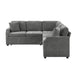 Upholstered L-shaped Sectional Sofa Bed with Sleeper and Storage, Gray Chenille, 81.9' Default -DTYStore