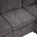 Upholstered L-shaped Sectional Sofa Bed with Sleeper and Storage, Gray Chenille, 81.9' Default -DTYStore