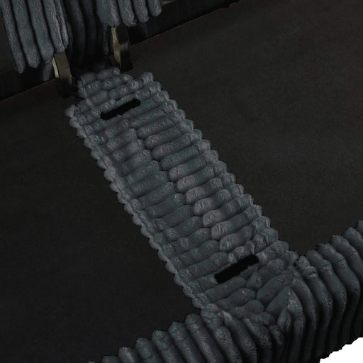 Upholstered Slipcovered Armchair with Ottoman, Deep Seat Armchair W/ Wide Ottoman for Living Room, Armchair Sets with Large Soft Pillows(Set of 2)Corduroy Fabric Gray -DTYStore