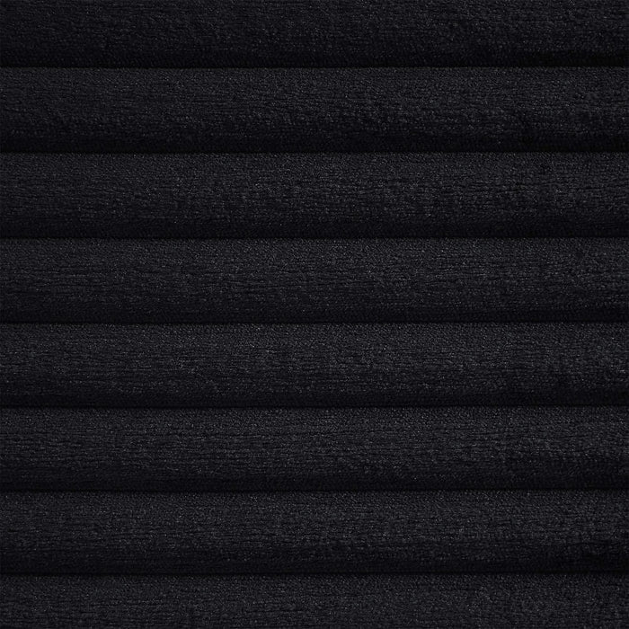 Upholstered U-shaped Sectional Sofa with Movable Ottoman and Side Storage Pockets in Black Corduroy, 125.2 inches Default -DTYStore