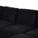 Upholstered U-shaped Sectional Sofa with Movable Ottoman and Side Storage Pockets in Black Corduroy, 125.2 inches Default -DTYStore