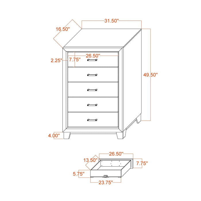 Urban Farmhouse King Size Bed with Bookcase, Dark Gray and Black, Solid Wood and MDF Default -DTYStore