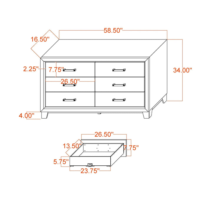 Urban Farmhouse SOLUTO Bookcase Queen Bed Dark Gray & Black Solid Wood MDF Default -DTYStore