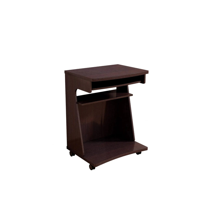Utility Cart Microwave Cart Kitchen Cart Computer Cart one gliding shelf two shelves rounded corners mobile on rolling castor wheels red cocoa espresso color Default -DTYStore