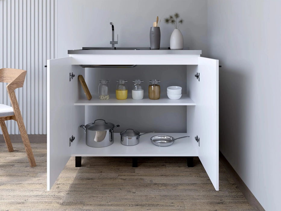 Utility Sink Cabinet Burwood, Kitchen, White Default -DTYStore