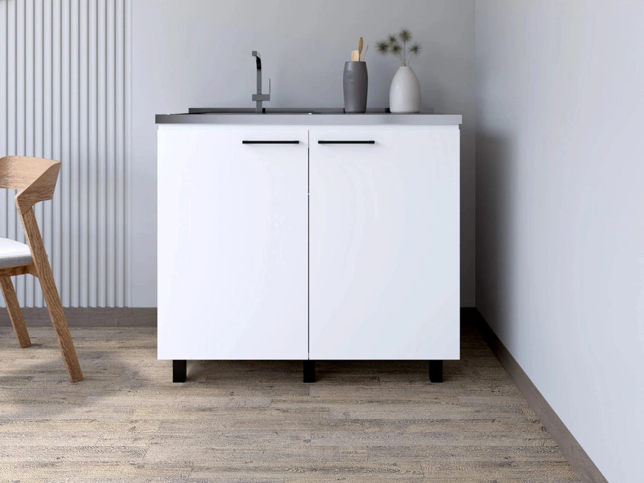 Utility Sink Cabinet Burwood, Kitchen, White Default -DTYStore