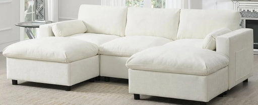 [VIDEO]86.5'' Chenille Modular Sectional Sofa with Storage Pockets, 5 Seat U Shaped Couch Set with Pillows,Free Combination,Modern Cloud Sofa with 2 Movable Ottoman for Living Room,Apartment,3 Colors Default -DTYStore