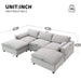 [VIDEO]86.5'' Chenille Modular Sectional Sofa with Storage Pockets, 5 Seat U Shaped Couch Set with Pillows,Free Combination,Modern Cloud Sofa with 2 Movable Ottoman for Living Room,Apartment,3 Colors Default -DTYStore