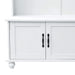 [VIDEO provided] ON-TREND Modern Style Hall Tree with Storage Cabinet and 2 Large Drawers, Widen Mudroom Bench with 5 Coat Hooks, White Default -DTYStore
