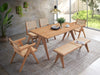 Valentina 6 Pieces Rattan & Natural Finish Patio Furniture Set Default -DTYStore