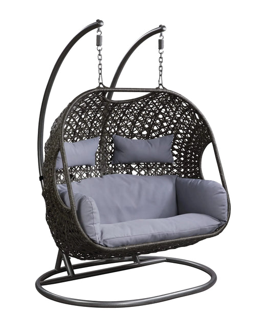 Vasant Fabric & Wicker Hanging Chair Default -DTYStore