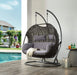 Vasant Fabric & Wicker Hanging Chair Default -DTYStore