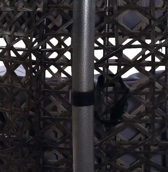 Vasant Fabric & Wicker Hanging Chair Default -DTYStore