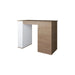Vernon Kitchen Island with 1 Door and Open Storage, White and Natural Oak Default -DTYStore