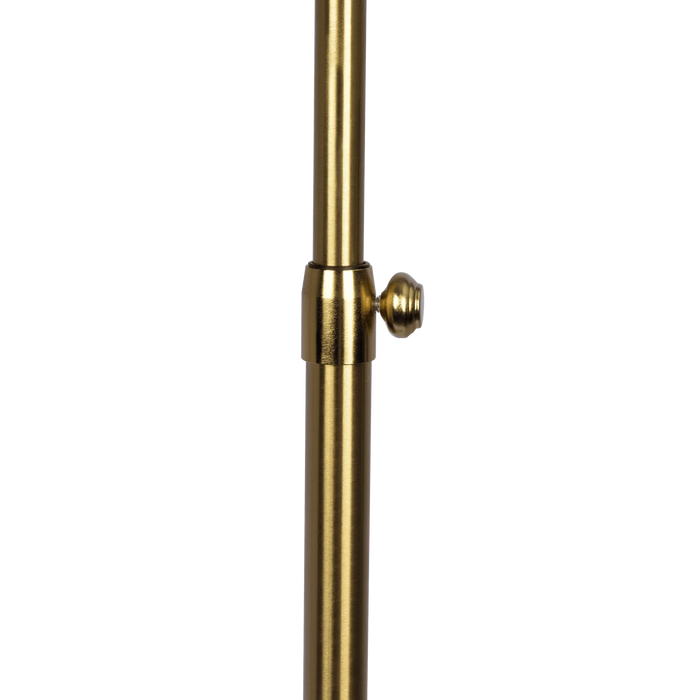 Verve Brassed Gold Floor Lamp with On/Off Switch Adjustable Led Round Base Default -DTYStore