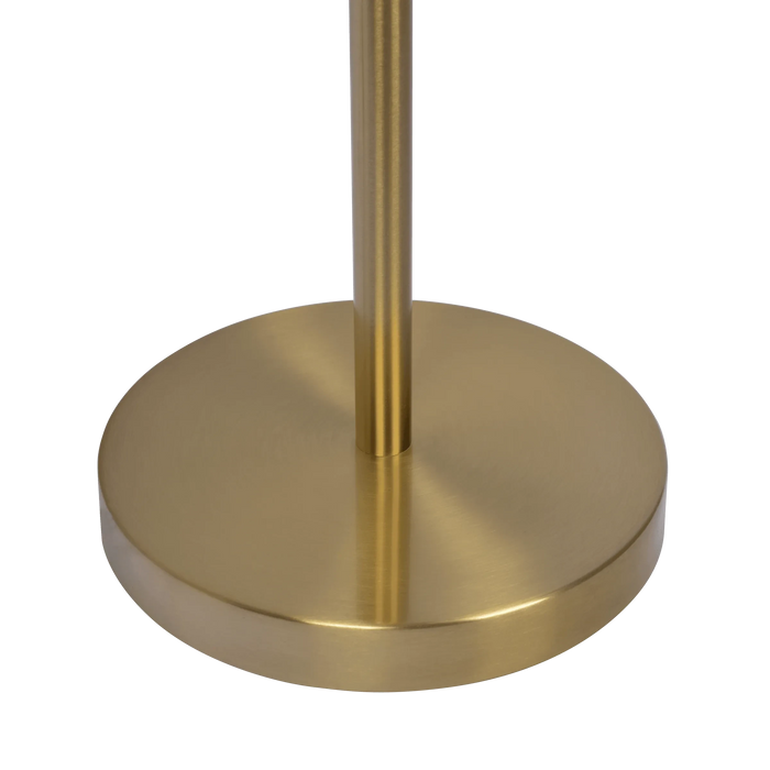 Verve Brassed Gold Floor Lamp with On/Off Switch Adjustable Led Round Base Default -DTYStore