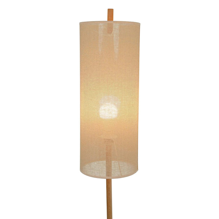 Vialux Modern Standing Floor Lamp for Living Room, Bedroom & Study in Oak and Natural Wood, 110-120V Default -DTYStore