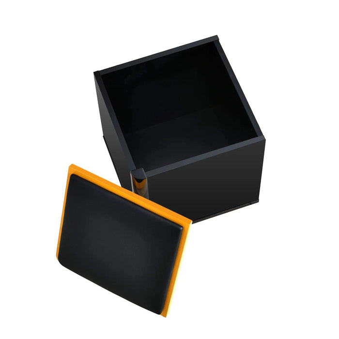 [Video Provided] U-Can Lift-Top Coffee Table with 4 Storage Stools, Modern Space Saving Center Table with Foldable Top, Multi-Functional Adjustable Coffee Table for Living Room Default -DTYStore