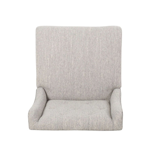 Vienna Contemporary Fabric Tufted Wingback 27 Inch Counter Stools, Set of 2, Light Gray, Natural Default -DTYStore