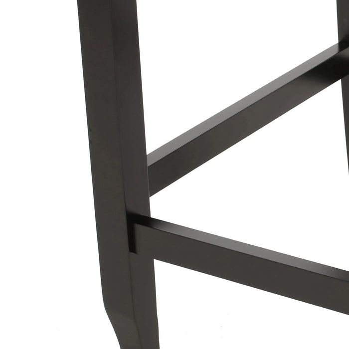 Vienna Contemporary Fabric Tufted Wingback 31 Inch Counter Stools, Set of 2, Navy Blue and Dark Brown Default -DTYStore