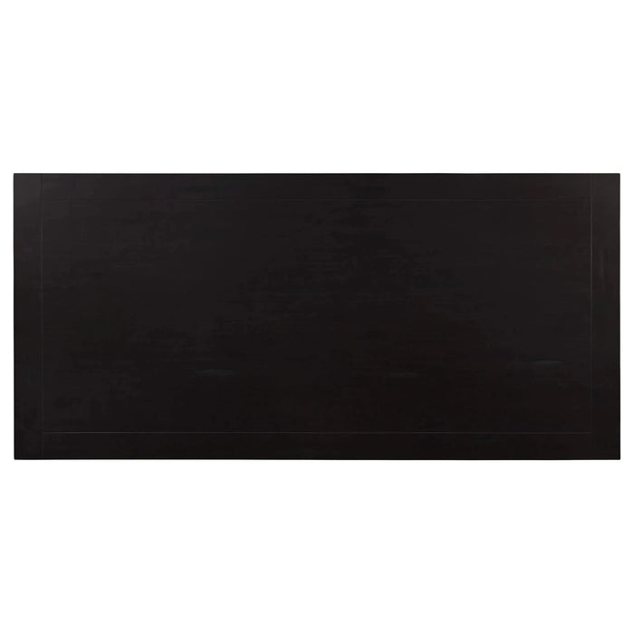 Villeneuve Rustic Espresso Rectangular Double Pedestal Dining Table Default -DTYStore